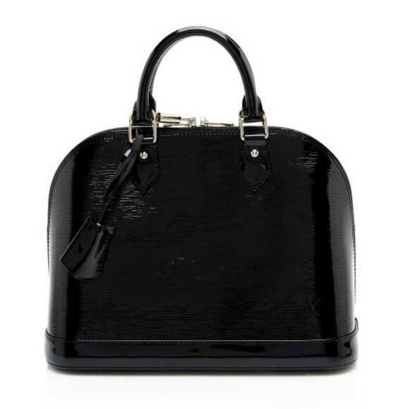 GIFTABLE! $2850 Louis Vuitton Epi Electric Alma PM Satchel black patent leather - Picture 1 of 17